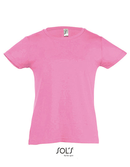 Kids´ T-Shirt Girlie Cherry in Orchid Pink, Größe 12 years (142/152)