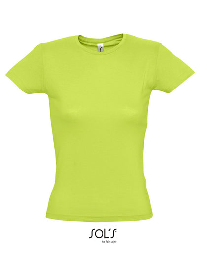Women´s T-Shirt Miss in Apple Green, Größe XXL