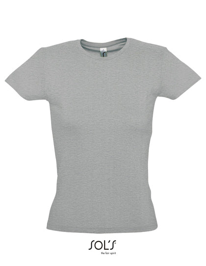 Women´s T-Shirt Miss in Grey Melange, Größe XXL