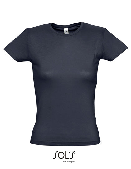 Women´s T-Shirt Miss in Navy, Größe XXL