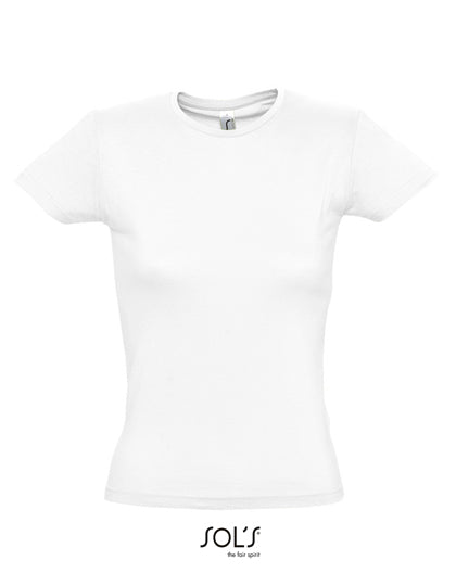 Women´s T-Shirt Miss in White, Größe XXL