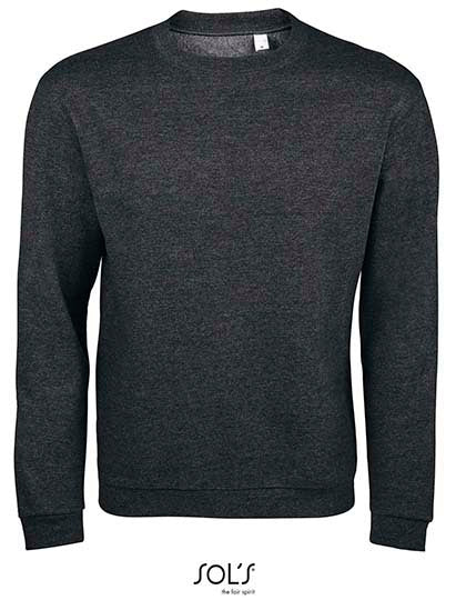 Men´s Spider Round-Neck Sweatshirt in Charcoal Melange, Größe 3XL