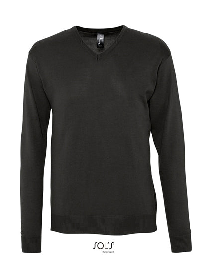 Men´s V-Neck Sweater Galaxy in Black, Größe 3XL