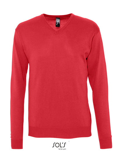 Men´s V-Neck Sweater Galaxy in Red, Größe 3XL