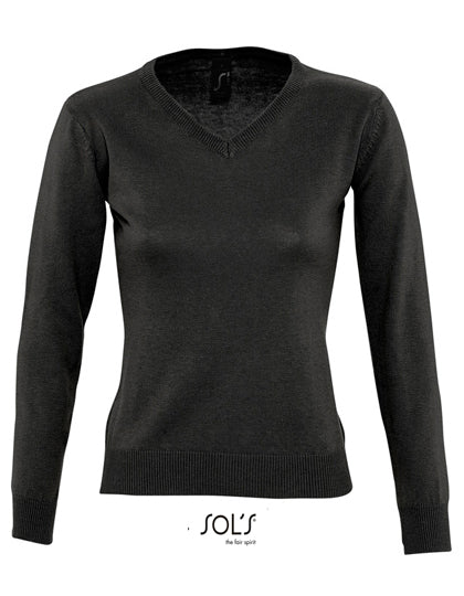 Women´s V-Neck Sweater Galaxy in Black, Größe XXL
