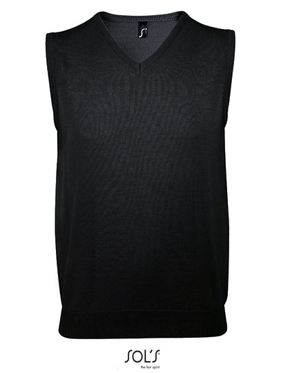 Unisex Sleeveless Sweater Gentlemen in Black, Größe 3XL