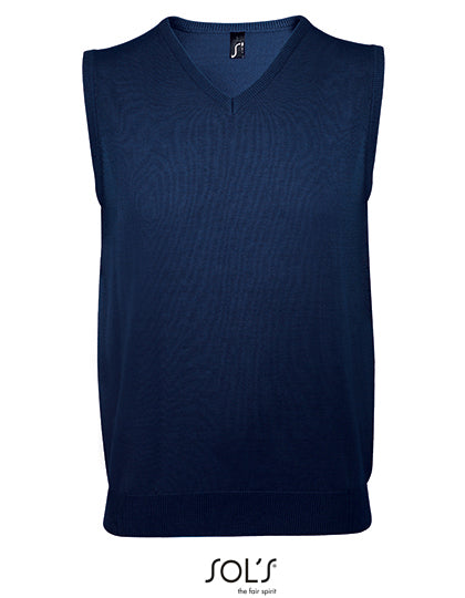 Unisex Sleeveless Sweater Gentlemen in Navy, Größe 3XL