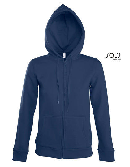 Women´s Hooded Zipped Jacket Seven in French Navy, Größe XL