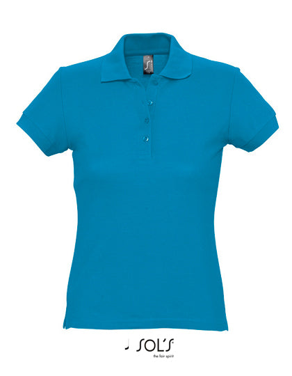 Women´s Polo Passion in Aqua, Größe XXL