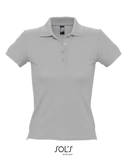 Women´s Polo People 210 in Grey Melange, Größe 3XL