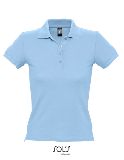 Women´s Polo People 210 in Sky Blue, Größe XXL