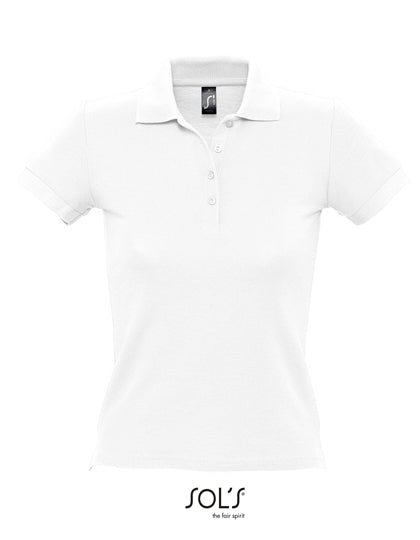 Women´s Polo People 210 in White, Größe 3XL