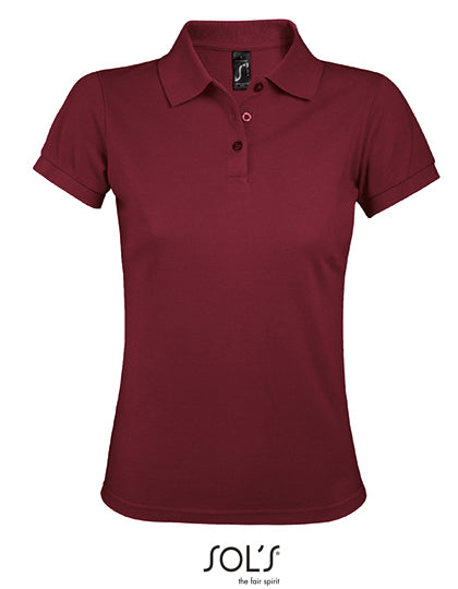Women´s Polo Shirt Prime in Burgundy, Größe 3XL