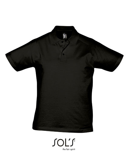 Men´s Jersey Polo Shirt Prescott in Deep Black, Größe 3XL