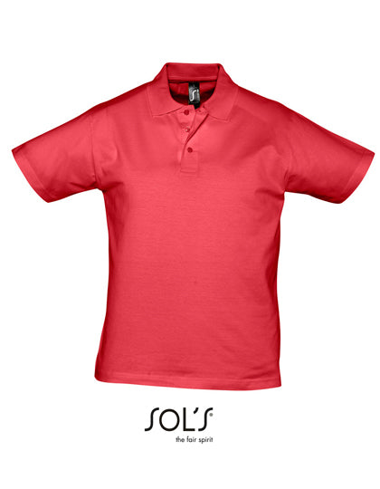 Men´s Jersey Polo Shirt Prescott in Red, Größe 3XL