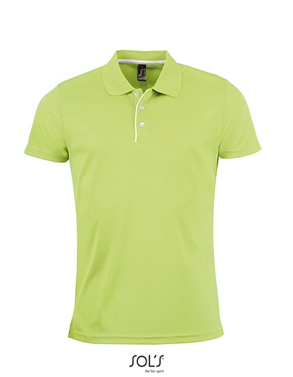 Men´s Sports Polo Shirt Performer in Apple Green, Größe 3XL