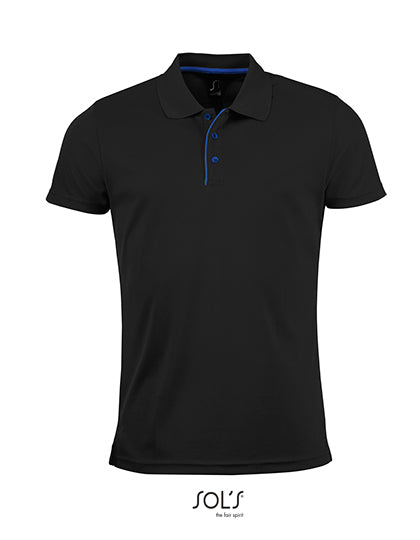 Men´s Sports Polo Shirt Performer in Black, Größe 3XL