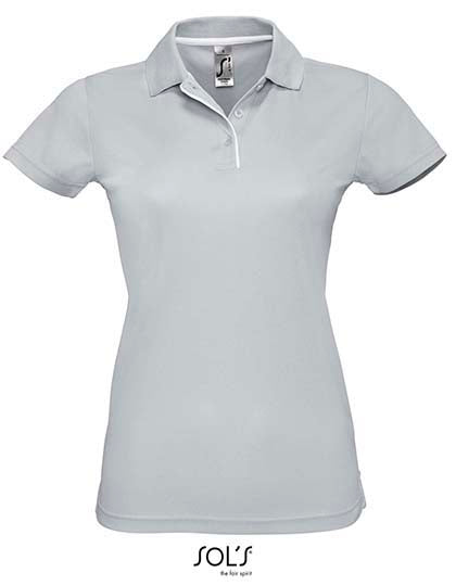 Women´s Sports Polo Shirt Performer in Pure Grey, Größe XXL
