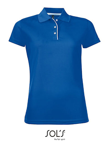 Women´s Sports Polo Shirt Performer in Royal Blue 241, Größe XXL