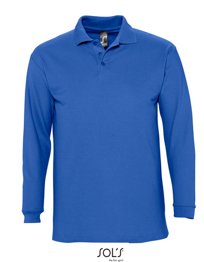 Long Sleeve Polo Winter II in Royal Blue 241, Größe XXL