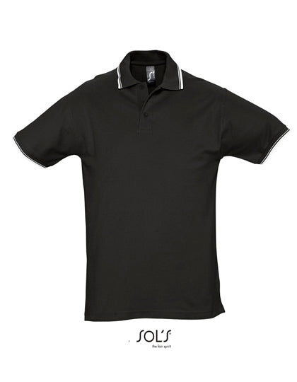 Contrast-Polo Practice in Black, Größe XXL
