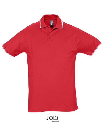 Contrast-Polo Practice in Red, Größe XXL