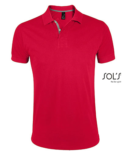 Men´s Polo Shirt Portland in Red, Größe 3XL