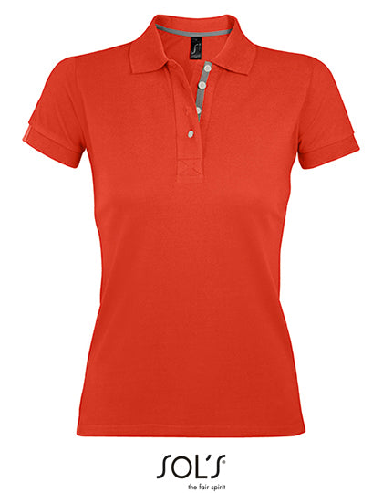 Women´s Polo Shirt Portland in Burnt Orange, Größe XXL