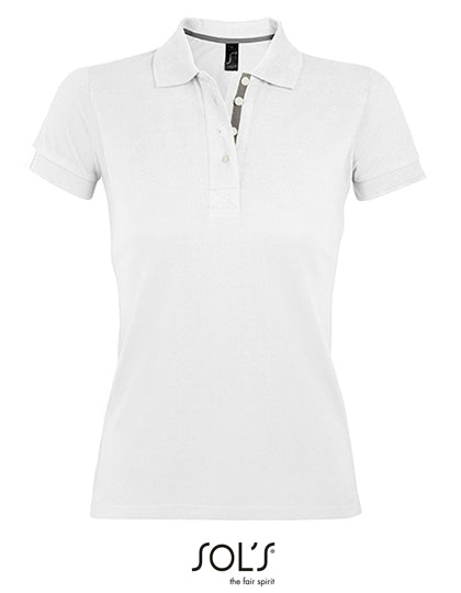 Women´s Polo Shirt Portland in White, Größe XXL