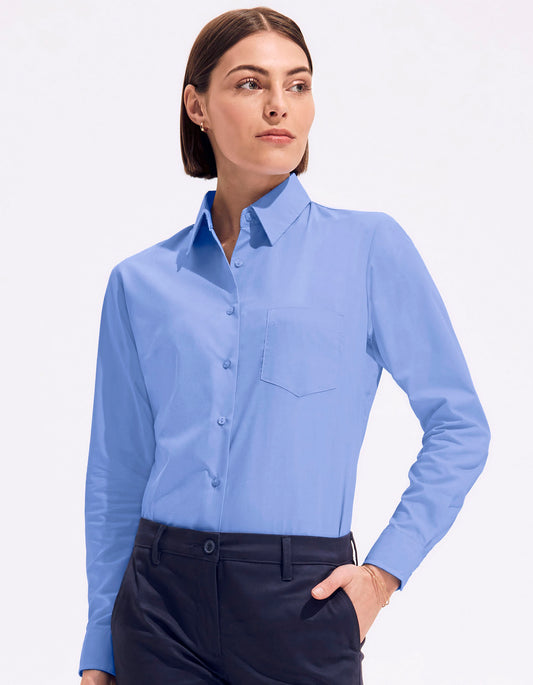 Popeline-Blouse Executive Long Sleeve