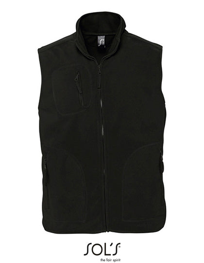 Unisex Fleece Vest Norway in Black, Größe 5XL