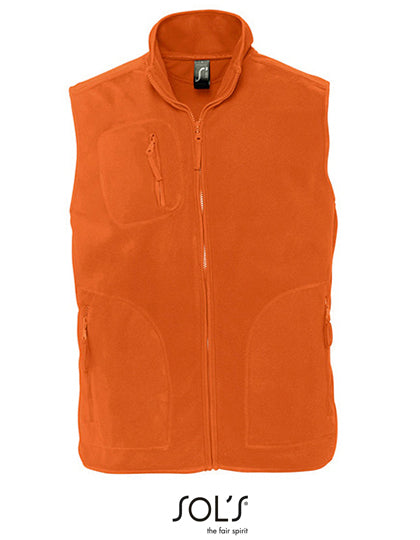 Unisex Fleece Vest Norway in Orange, Größe 3XL