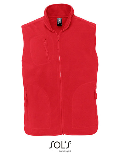 Unisex Fleece Vest Norway in Red, Größe 3XL