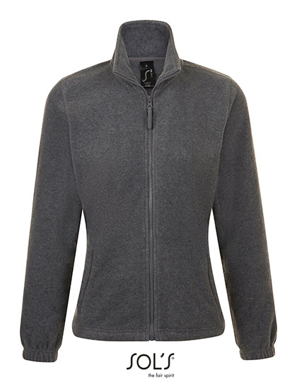 Women´s Fleece Jacket North in Grey Melange, Größe XXL