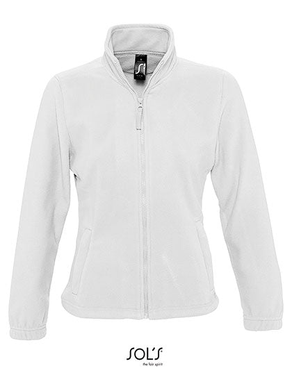 Women´s Fleece Jacket North in White, Größe XXL