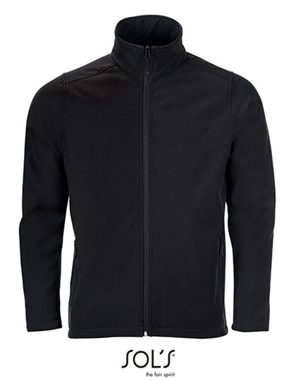 Men´s Softshell Zip Jacket Race in Black, Größe 4XL