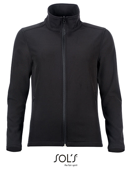 Women´s Softshell Zip Jacket Race in Black, Größe XXL