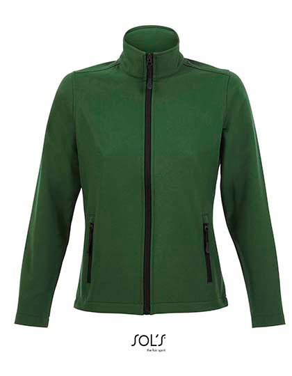Women´s Softshell Zip Jacket Race in Bottle Green, Größe XXL