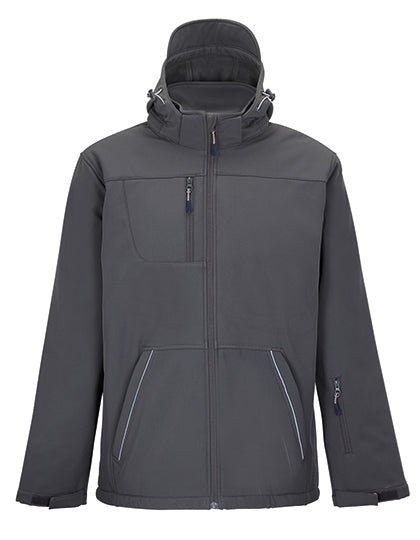 Men´s Rock Padded Softshell in Charcoal Grey (Solid), Größe 3XL