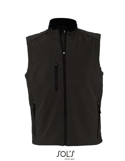 Men´s Sleeveless Softshell Rallye in Black, Größe 3XL
