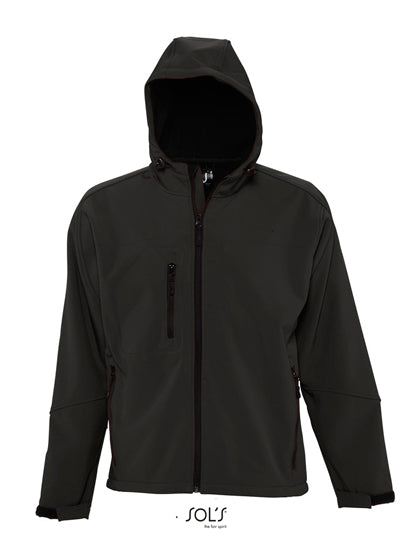 Men´s Hooded Softshell Jacket Replay in Black, Größe 3XL
