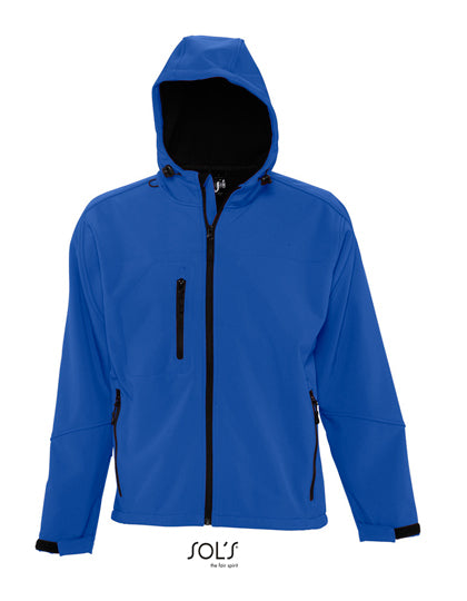 Men´s Hooded Softshell Jacket Replay in Royal Blue 241, Größe 3XL