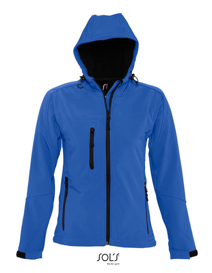 Women´s Hooded Softshell Jacket Replay in Royal Blue 241, Größe XXL