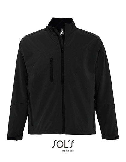 Men´s Softshell Jacket Relax in Black, Größe 4XL