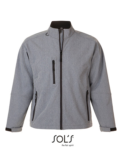 Men´s Softshell Jacket Relax in Grey Melange, Größe 4XL