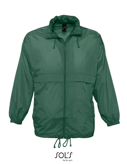 Unisex Windbreaker Surf Jacket in Forest Green, Größe XXL