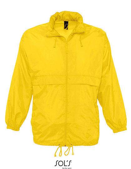 Unisex Windbreaker Surf Jacket in Gold, Größe XXL