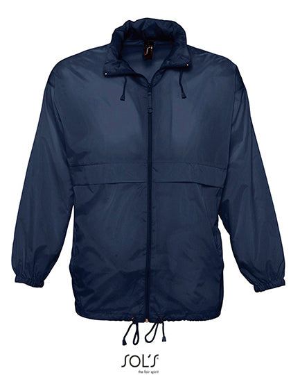 Unisex Windbreaker Surf Jacket in Navy, Größe XXL