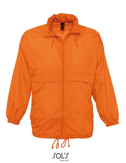 Unisex Windbreaker Surf Jacket in Orange, Größe XXL