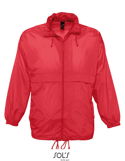 Unisex Windbreaker Surf Jacket in Red, Größe XXL